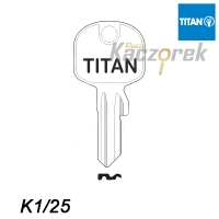 Mieszkaniowy 162 - klucz surowy mosiężny - Titan K1/25